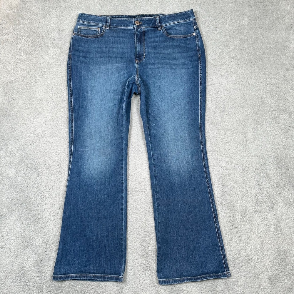 J.‎ Jill Denim Modern Slim Bootcut Jeans Blue Women's Plus Size 18 Dark Wash EUC